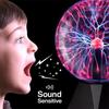 Lâmpada de bola de plasma mágica de controle de som de 8 polegadas LED Luz noturna Atmosfera Toque Vidro Plasma Luz Decoração de festa de Natal Iluminação