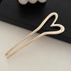 Luxus-Metall-U-förmige Haarspangen für Damen Mädchen Silber Gold Farbe Herz-Haarnadeln für Dutt Hochsteckfrisur Hochzeits-Haarschmuck Geschenke