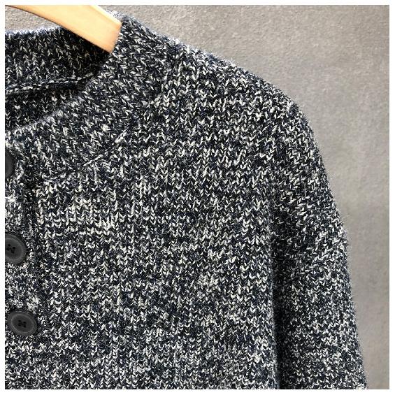 American Retro Knitted Sweater Men's Loose Spring and Autumn High-Grade Round Neck New Warm Solid Color Bottoming Shirt Men