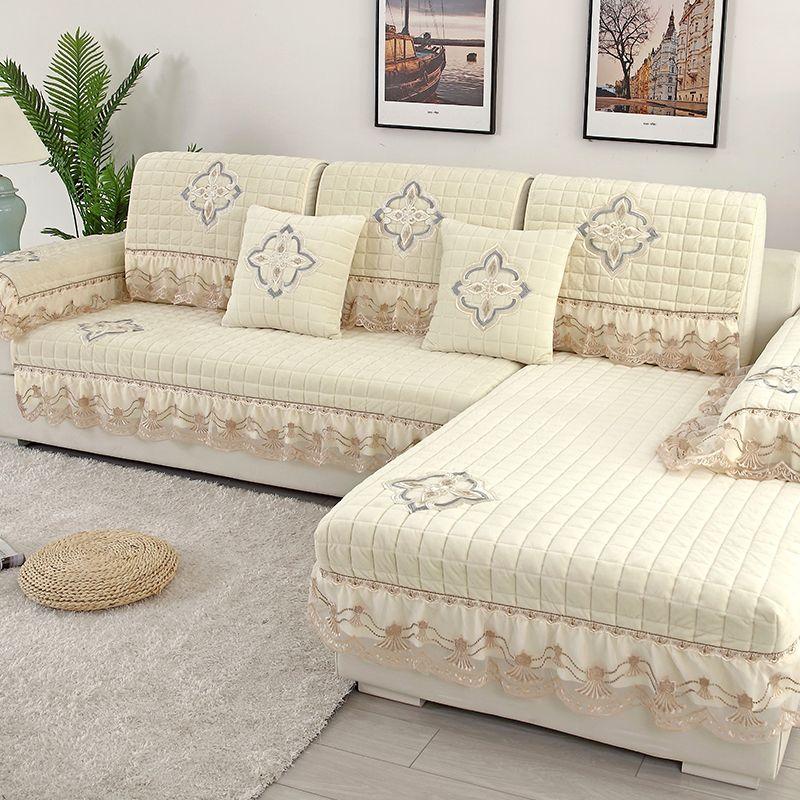 

Сплошной цвет, нескользящий чехол для дивана, утолщенный плюшевый диван, подушка, комбинированный диван-полотенце для мебели для гостиной, современный домашний декор 70*70