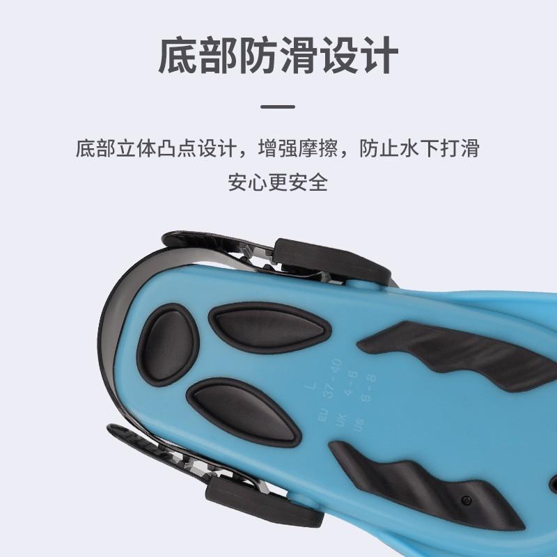 Lightweight Adjustable Snorkeling Fins Beginners Unisex Swimming Diving PP Material Portable Freediving