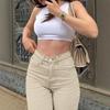 2025 Women's Solid Color Straight-Leg Casual Jeans