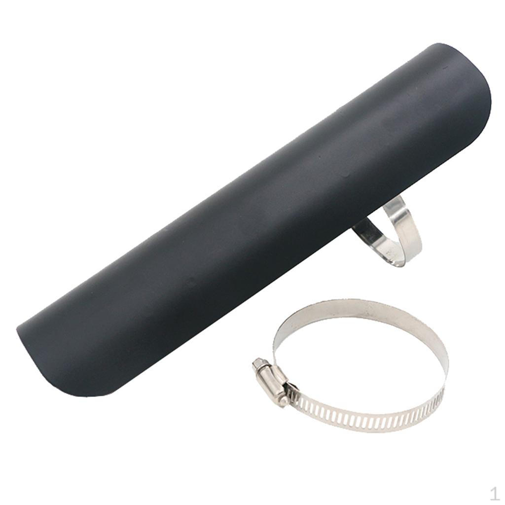 Защитный кожух выхлопной трубы глушителя мотоцикла, тепловой щит для хрома Black