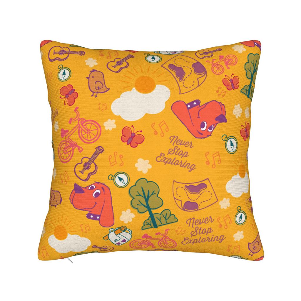 Pillow Case C-Clifford Red Dog Print Pillow Cover For Chair Sofa Home Decor Vintage Pillowcases