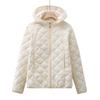 Light Thin Cotton-padded Clothes Women's Short Coat Spring Autumn Loose Hooded Warm Jacket Lady Casual Tops Quilted Outerwear