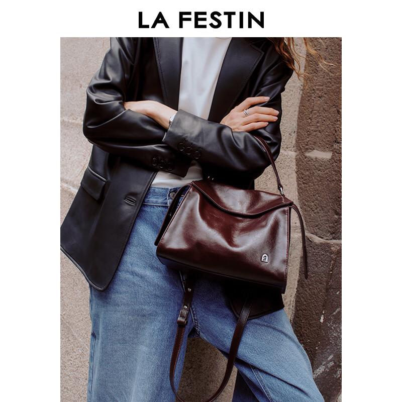 La Festin Ai Xiaoqi Style Folded Ear Leather Tote Bag Medium