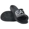 Emporio Armani EA7 Round Toe Flat Logo Beach Sandals Unisex Footwear Black 7X000108AF15118UC001