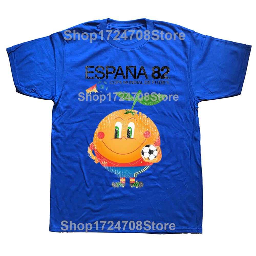 Funny Espana 82 Spain Football Graphic T-shirts Men Women's Fashion Casual Tshirt 100% Cotton Loose Oversized T Shirt