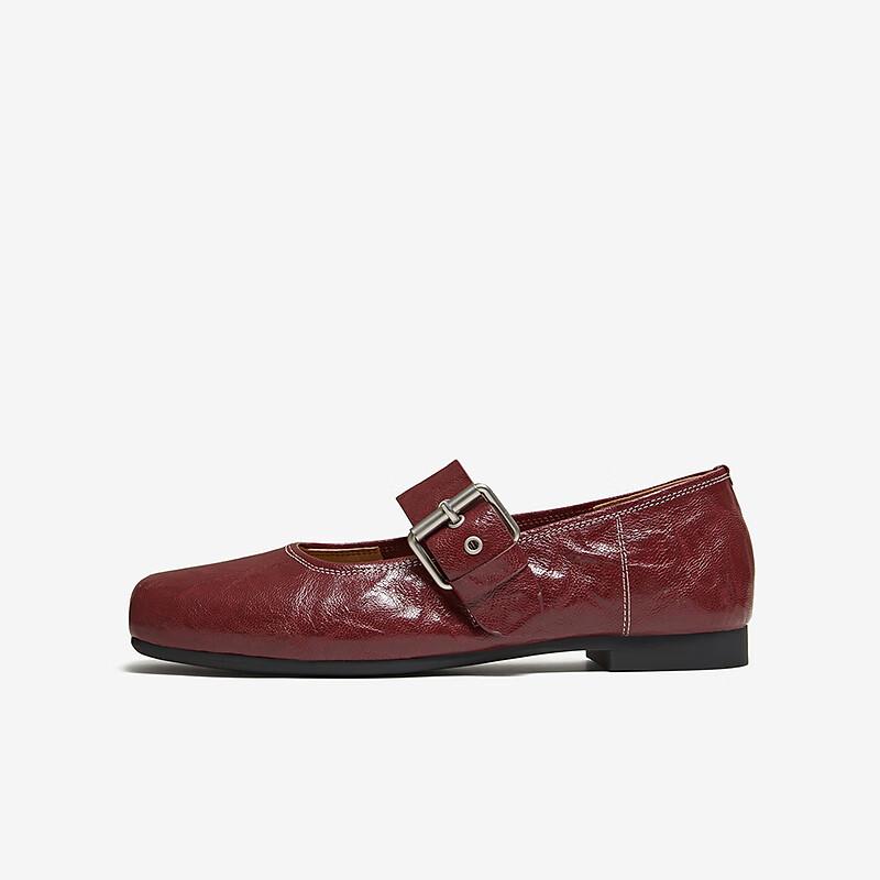 BASTO Lambskin Mary Jane Shoes Women's Small Leather Shoes
