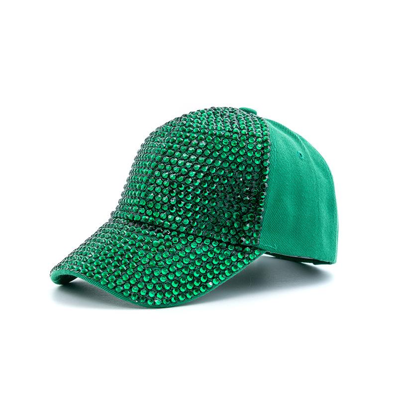 Sunshade new Korean trendy full diamond baseball cap neutral wind foreign trade rhinestone adult wide-brimmed hat