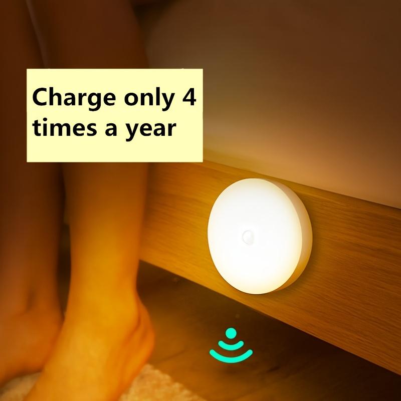 

Motion Sensor Human Sensing Lamp, USB Rechargeable LED Night Light for Bedroom Desk Staircase, Creative Gift for Dorm Home жовтий