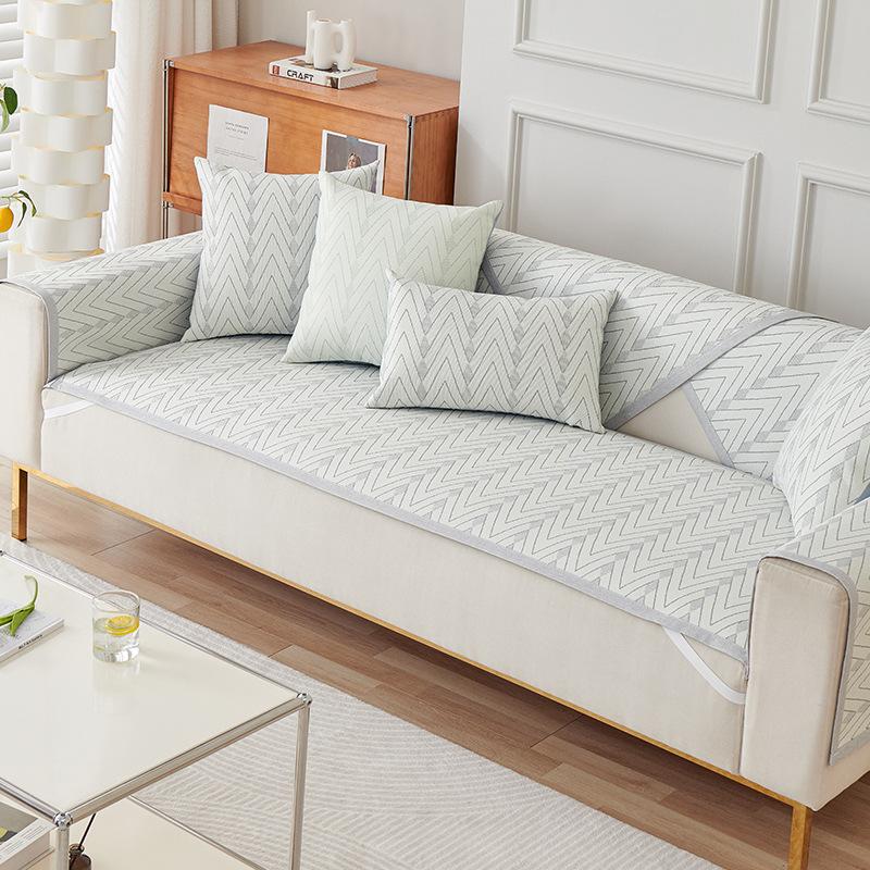 Ice Silk Sofa Cushion Summer Non -Slip Seat Cushion Simple Modern Fresh Cushion Summer Leather Sofa Cover Cover Cloth