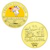 Gold Plated Colored Commemorative Coins for Japanese Manga and Anime Merchandise, Anime Children's Souvenirs