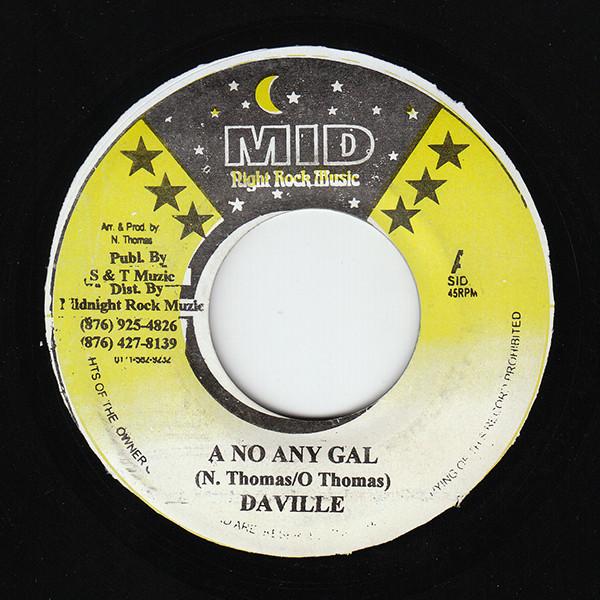 

7inch Record DA VILLE / MIDNIGHT ROCK CREW - A No Any Gal / West Won Rhythm NONE Midnight Rock Jamaica Reggae, Ska & Dub Used
