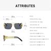Fashion Popular Stylish UV400 Sunglasses Women Men Rimless Square Double Bridge Sun Glasses Shades Luxury Leopard Templets Goggles