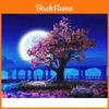 Exquisite Peach Blossom Painting Landscape Vintage Canvas Art For Elegant Living Room Decor