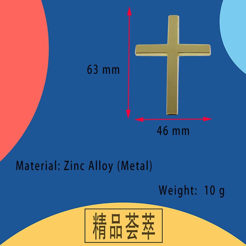 3D Car Styling Christian Cross for Sport Racing Motorcycle Car Fender Side Trunk Nameplate Decal Emblem Badge Sticker