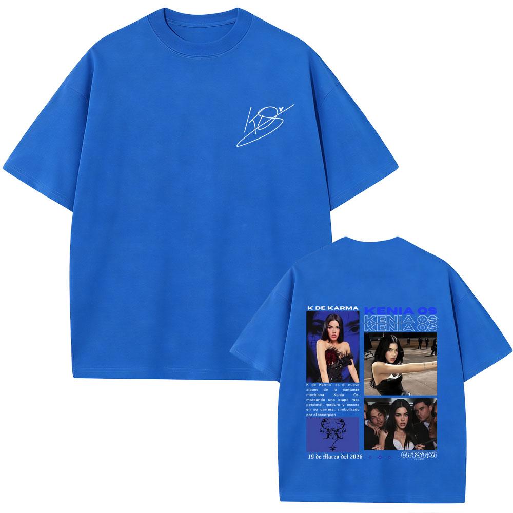 Singer Kenia Os K De Karma Tour 2026 Tshirt Unisex Women Fashion Pop Music Streetwear Unisex High Quality Soft Cotton Tshirts Tops