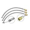 Automotive Auto Locking Brass Air Chuck With Detachable 45.8cm Metal Tube 12.5mm Threaded Nozzle For Tire Inflation Systems