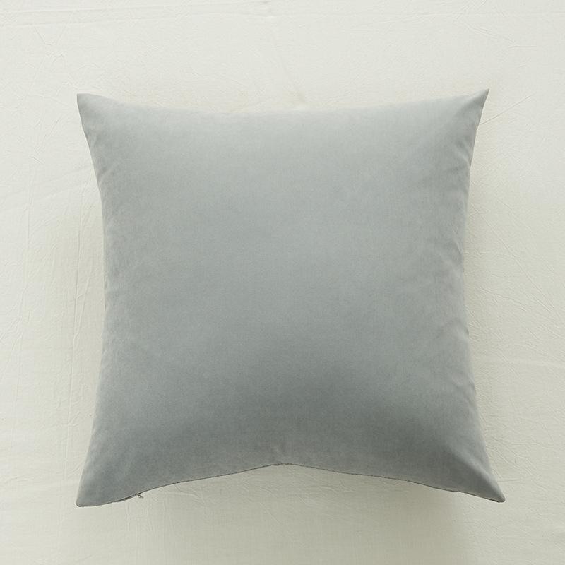 

New Simple Home Pillowcase Solid Color Lishu Velvet Comfortable Velvet Refreshing Sofa Bay Window Pillowcase 45 * 45cm (without core)