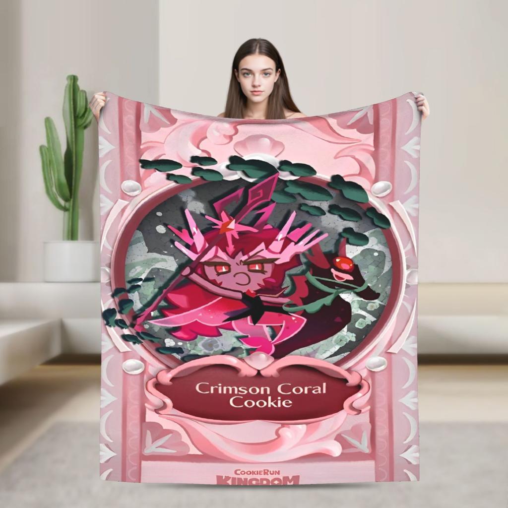 Cookie Run Kingdom Fleece Blanket  Novelty Throw Blanket for Bed Sofa Couch 200x150cm Quilt