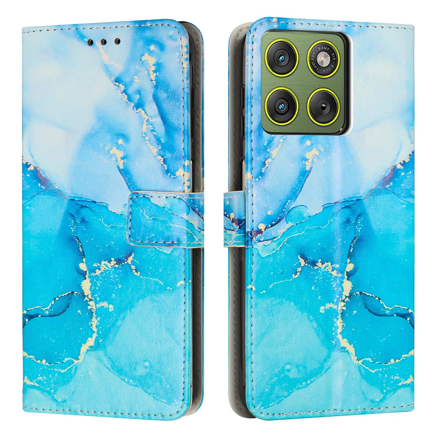 For Motorola Edge 70 5G Stand Case Marble Pattern PU Leather Wallet Phone Cover