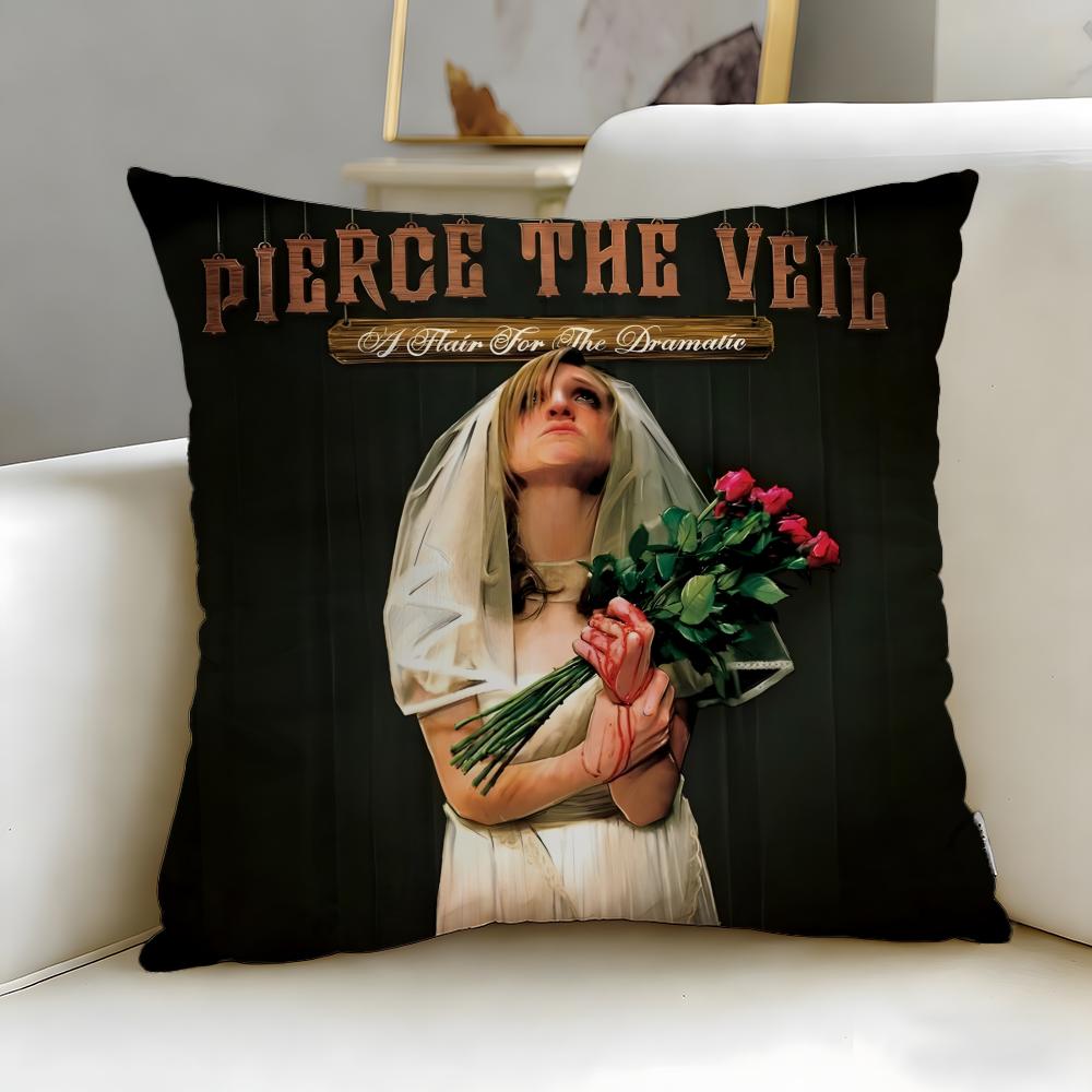 Klasický potah na polštář Pierce The Veil Měkký a snadno pratelný povlak na polštář – Všestranný pro pohovku, postel, cestování a kancelář