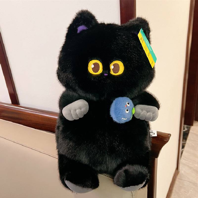 

Кот Проволочный Каркас Медведь Плюшевая Игрушка Мультяшная Мягкая Кукла Украшение Комнаты Детский Подарок чёрный