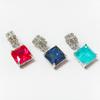 Gusien Bestseller: Colorful Cubic Zirconia Square Earrings for Versatile Fashion - Perfect for Evening Parties and Brides