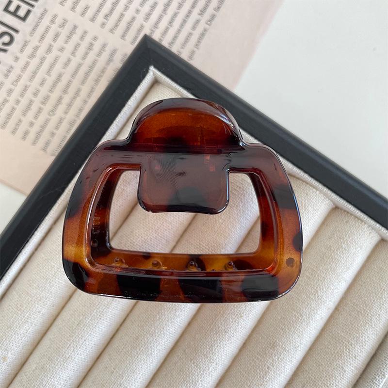2024 New Style Small Square Claw Clip for Thin Hair - Shark Hairpin for Half Updo Hairstyles.