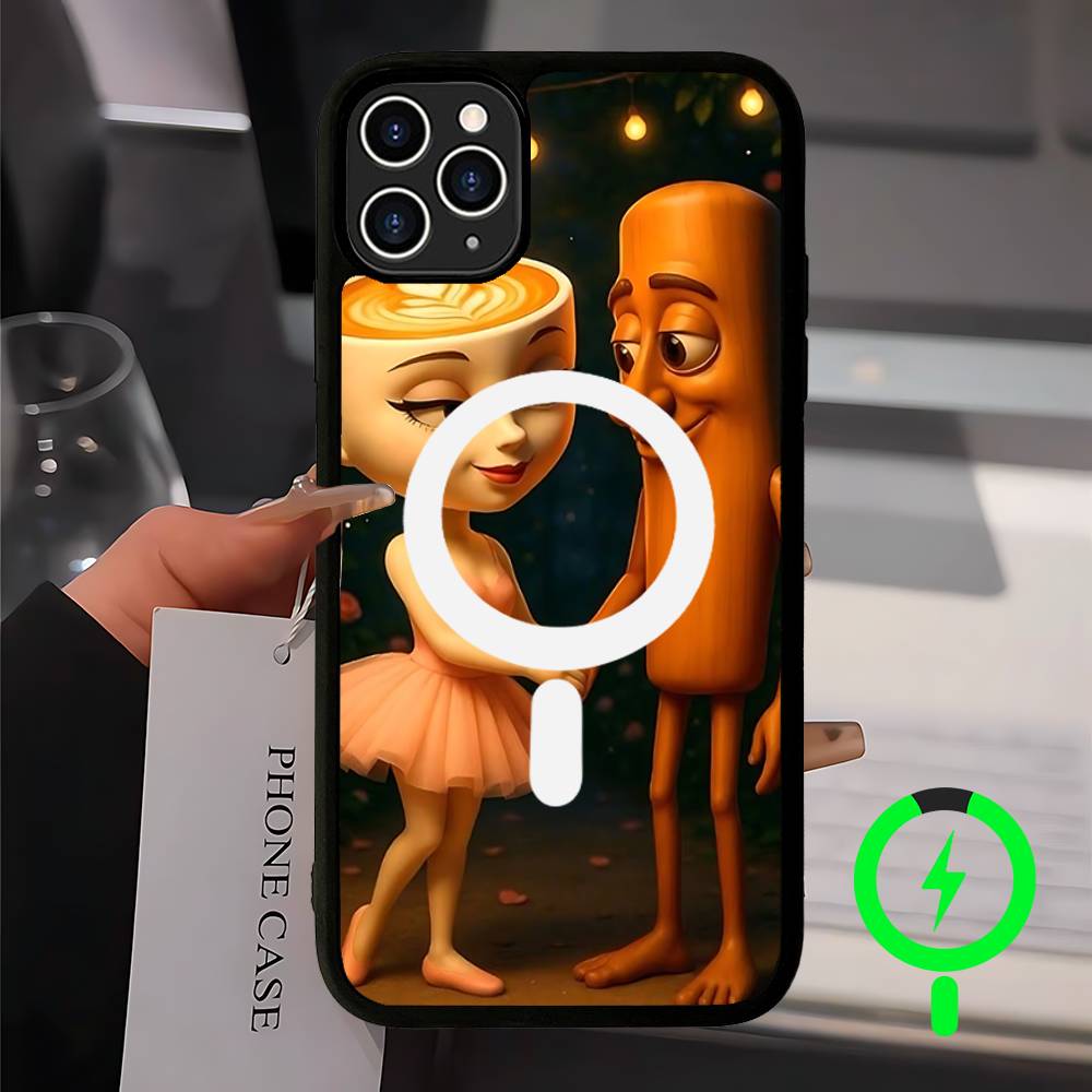 ITALIAN Brainrot Creative Animal For Magesafe Magnetic Wireless Phone Case For IPhone 17 Pro Max Air 13 12 Mini 16 15 14 11