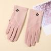 Autumn and Winter German Velvet Warm Women's Gloves Plus Velvet Thickened Windproof Cold and Anti Slip Touch Screen Electric Vehicle Outdoor Riding