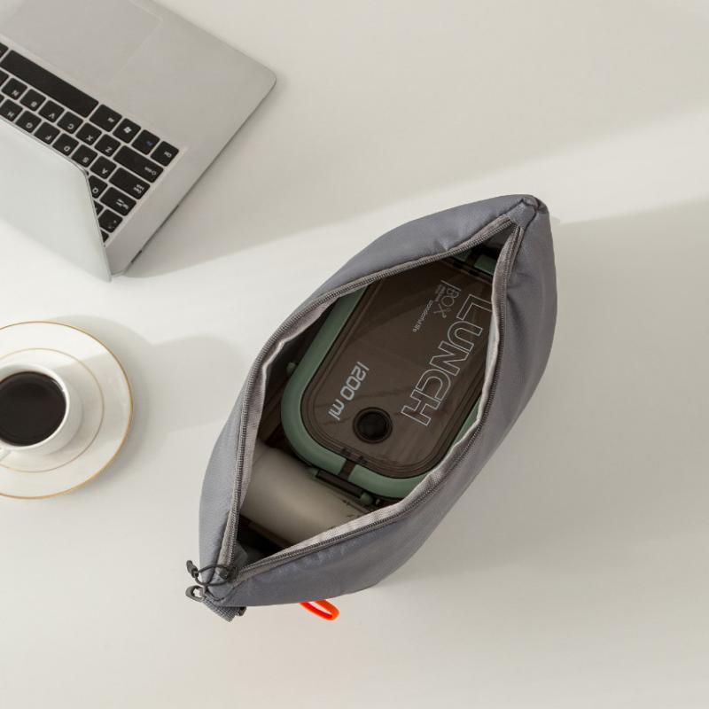 1Pcs Portable Large Insulated Lunch Bag Reusable Aluminum Foil Thermal Food Tote For Office Meal Box Carrier Cooler Bag