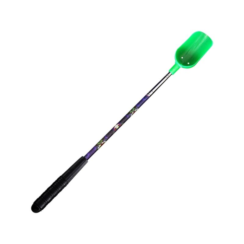 Casting Baits Shovel for Feeding Particles Boilies 3 Section Telescopic Fishing Lure Spoon Baits Throwing Spoon Portable зелёный
