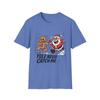 Unisex Softstyle T-Shirt Gingerbread Man Running Manga Santa  Snow Holiday
