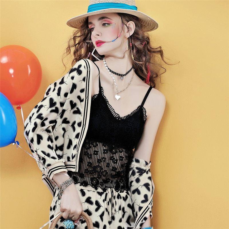 

Beautiful Back D360 Lace Hollow European Goods Camisole Black in stock (shipped within 48 hours) All yards