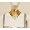 Shinning Sequins Triangle Scarf for Prom Party Lightweight Triangle Collar for Ladies Wedding Model Show Supplies
