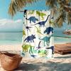 Personalisierbares Ultra-Weiches Strandtuch mit Dinosaurier-Thema, Ideal für Pool - Camping, Tauchen - Perfekter Reisebegleiter, Lebendiges Strandtuch.