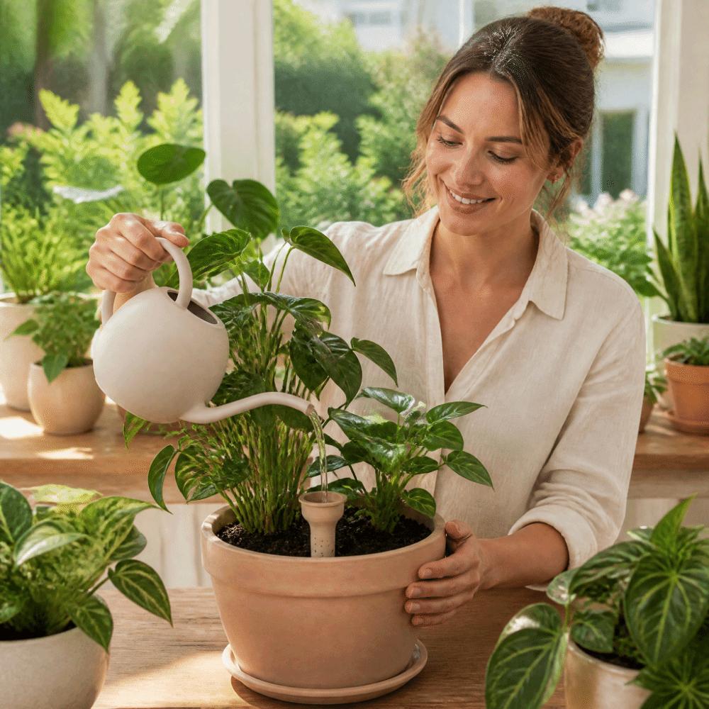 4pcs Wear-resistant Plant Irrigation Funnel Automatic Plant Drip Irrigation Device for The Lazy