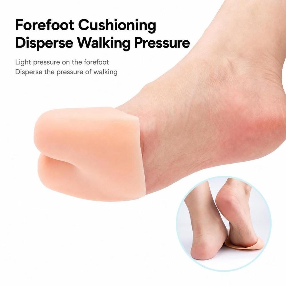 1 Pair Silicone Toe Protector Sleeve Elastic Metatarsal Cushion  Dance Practice