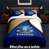 Set Biancheria da Letto Design Calcio Everton 1 Copripiumino + 2 Federe Morbido Traspirante Biancheria da Letto per la Casa