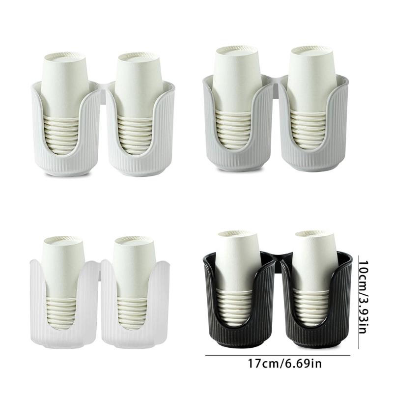 Set of 3 Elegant Paper Cup Organizers with Double Tubes Designs Home Decoration Portable for Household Easy Access