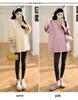 2025 Spring Fashion Plus Size Maternity T-Shirt: Trendy Loose-Fit, Casual, Three-Quarter Sleeve for Moms