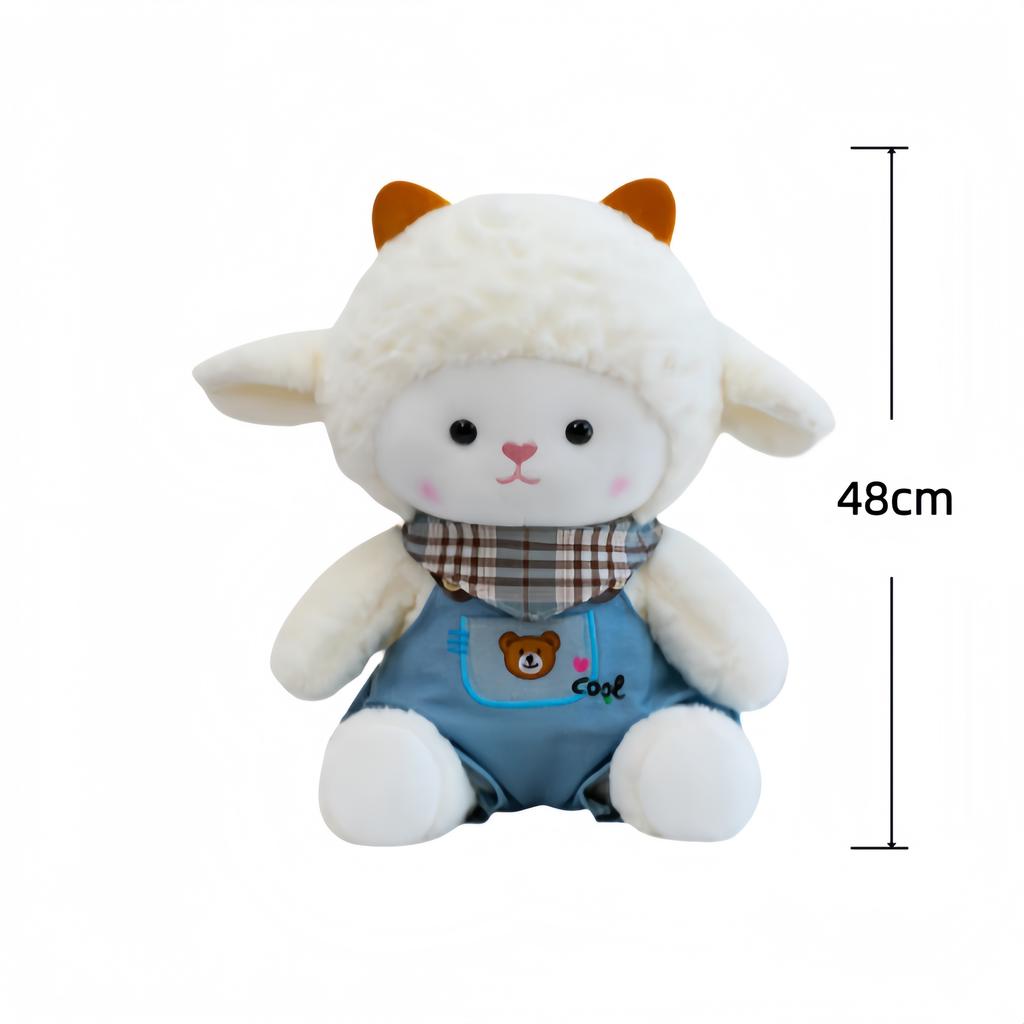 Sheep Plush Toys 23283848Cm Dressing Sheep Stuffed Doll Kawaii Home Decor Toys Accompany Adorably Sleep Toy Birthday Gifts