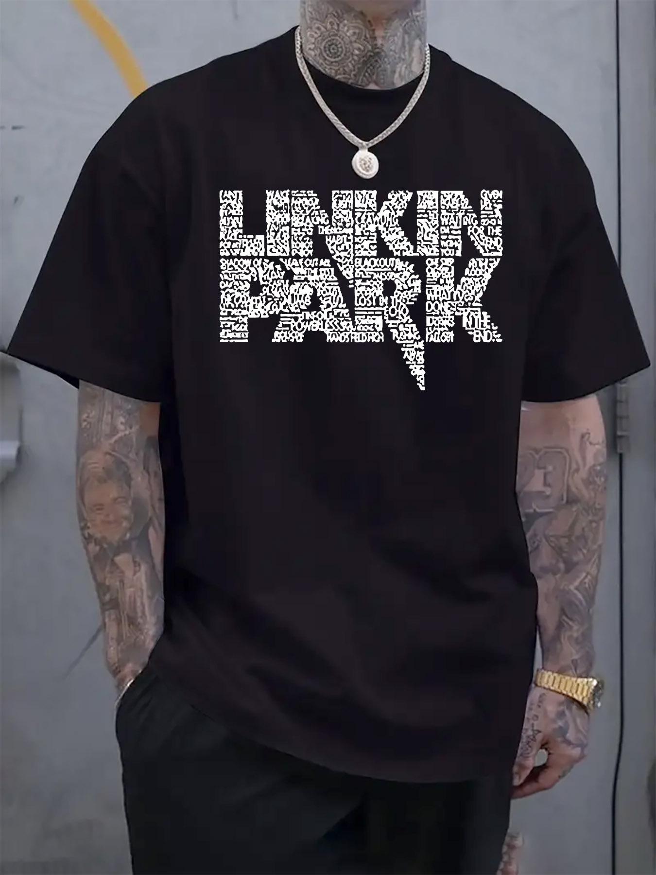 Casual Crew Neck Tshirt with Rock Band Print - Short Sleeve S