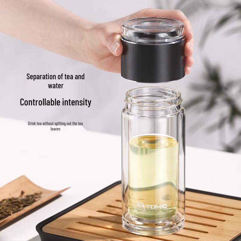 Temake Double Wall Glass Tea Infuser Bottle