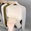 Damen Herbst- und Winterpullover Plus Samt Halber Rollkragen Unterhemd All-in-One Samt Verdicktes Sweatshirt Neuer Strickpullover Top