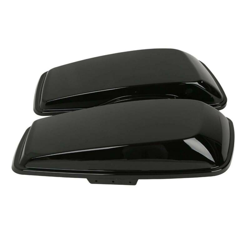 Motorcycle Vivid Black Hard Saddlebag Lids For Harley Road King Road Glide Electra Glide Ultra-Classic 2014-2024