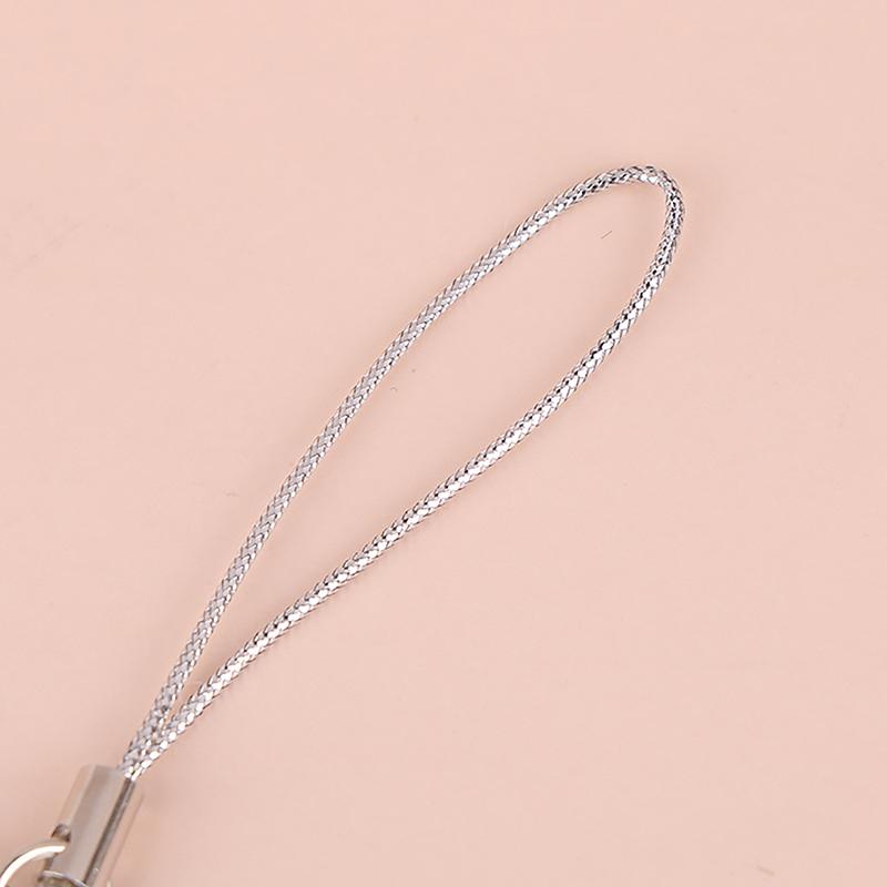 Y2K Korean Bow Phone Charm Simple Silver Color Bowknot Phone Lanyard For Girls Cell Phone Chain Keychain Accessories