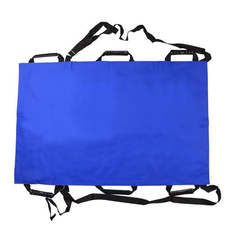 Oxford Cloth Patient Transfer Sheet with Multiple Handle and Shoulder Straps, Waterproof Foldable Soft Stretcher with Storage Bag for Home and Outdoor